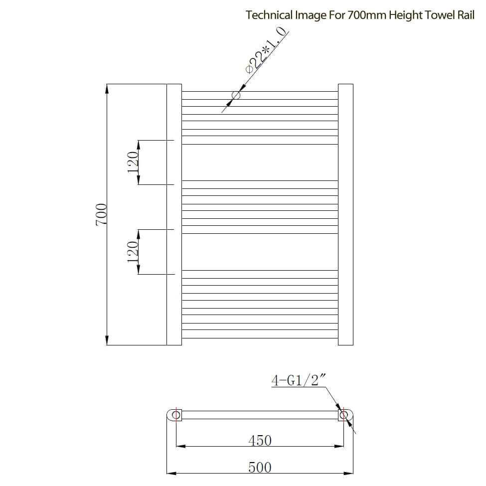 Heated towel Rail Wiring Diagram Premier 500mm Wide Anthracite Straight Heated towel Rail Mty103 Heated towel Rail Wiring Diagram Premier 500mm Wide Anthracite Straight Heated towel Rail Mty103
