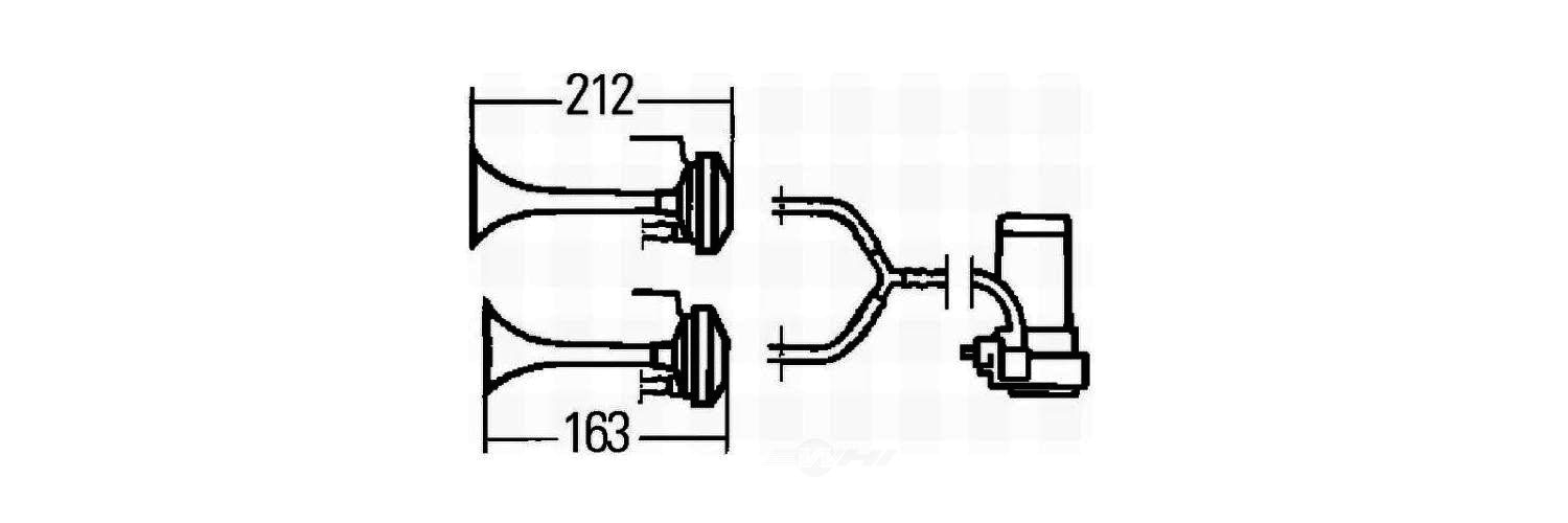 Hella Supertone Wiring Diagram Amazon Com Hella 3001661 Twin tone Air Horn Kit Automotive