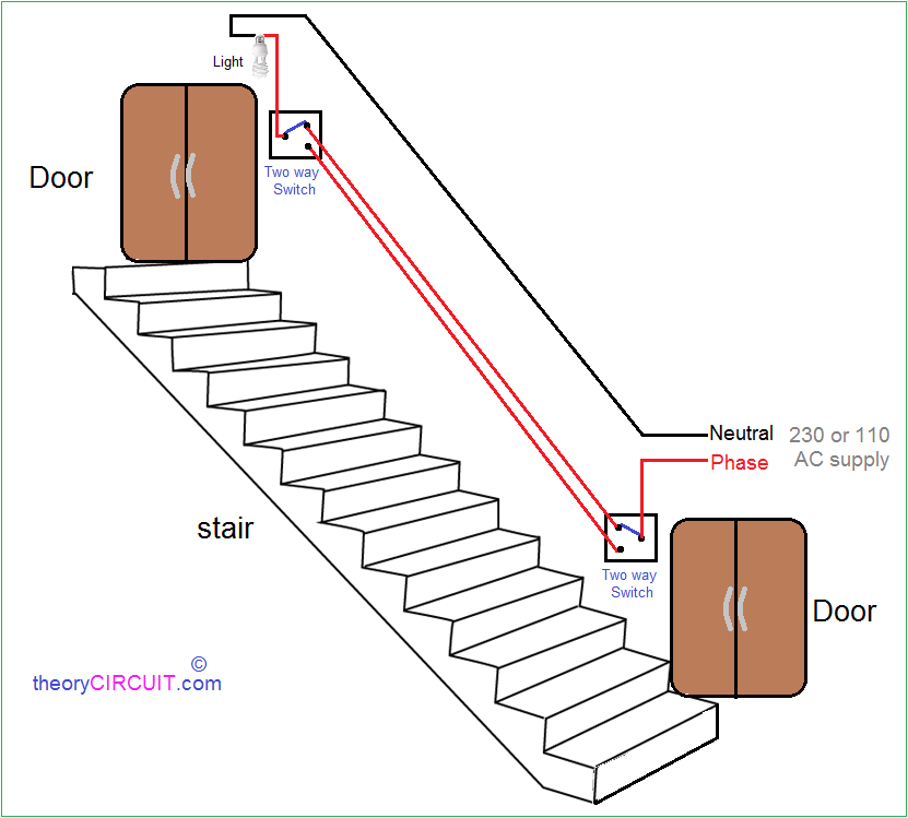 How to Wire A Two Way Light Switch Diagram Wiring Diagram Of Staircase Lighting Wiring Diagram Rules