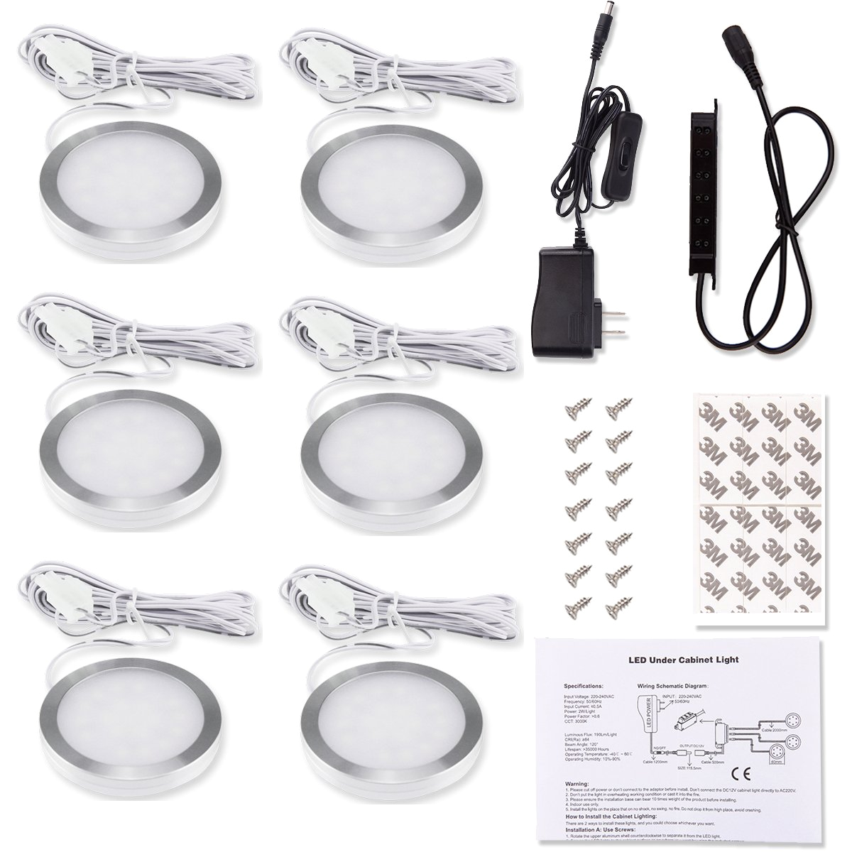 How to Wire Under Cabinet Lighting Diagram Double K Under Cabinet Led Lighting Kit Ultra Slim 12v Puck Lights How to Wire Under Cabinet Lighting Diagram Double K Under Cabinet Led Lighting Kit Ultra Slim 12v Puck Lights