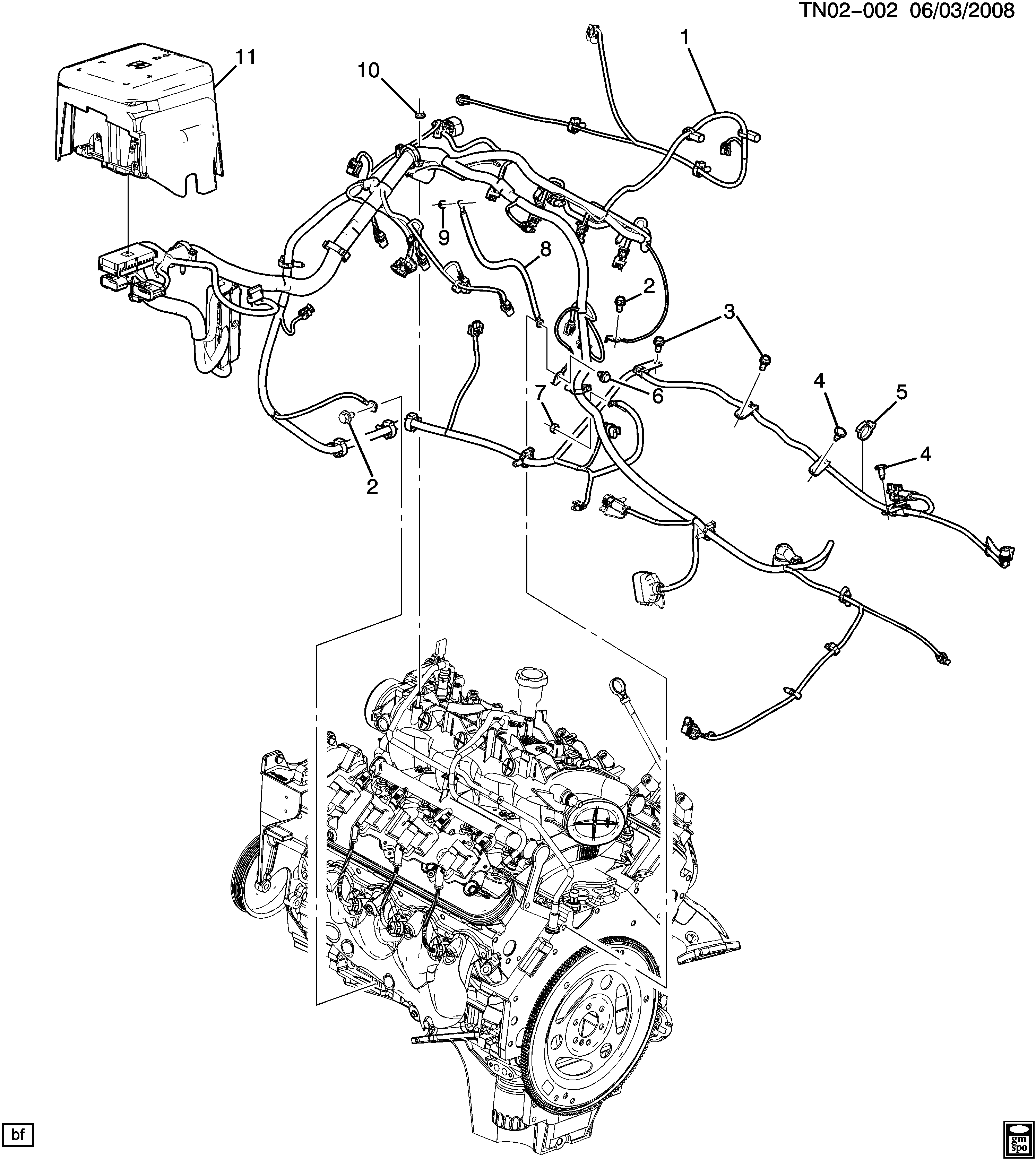 Hummer H2 Wiring Diagram Hummer H2 N2 Wiring Harness Engine Lq4 6 0u Epc Online