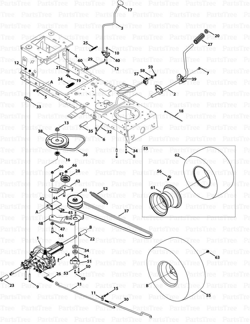 Huskee Lt4200 Wiring Diagram Mtd Lt4200 13w2775s031 Huskee Lawn Tractor 2014 Transmission