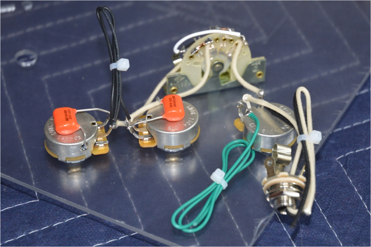 Jimmie Vaughan Strat Wiring Diagram Stratocaster Wiring Harness for 2 Humbuckers 1 Volume 2 tones Jimmie Vaughan Strat Wiring Diagram Stratocaster Wiring Harness for 2 Humbuckers 1 Volume 2 tones