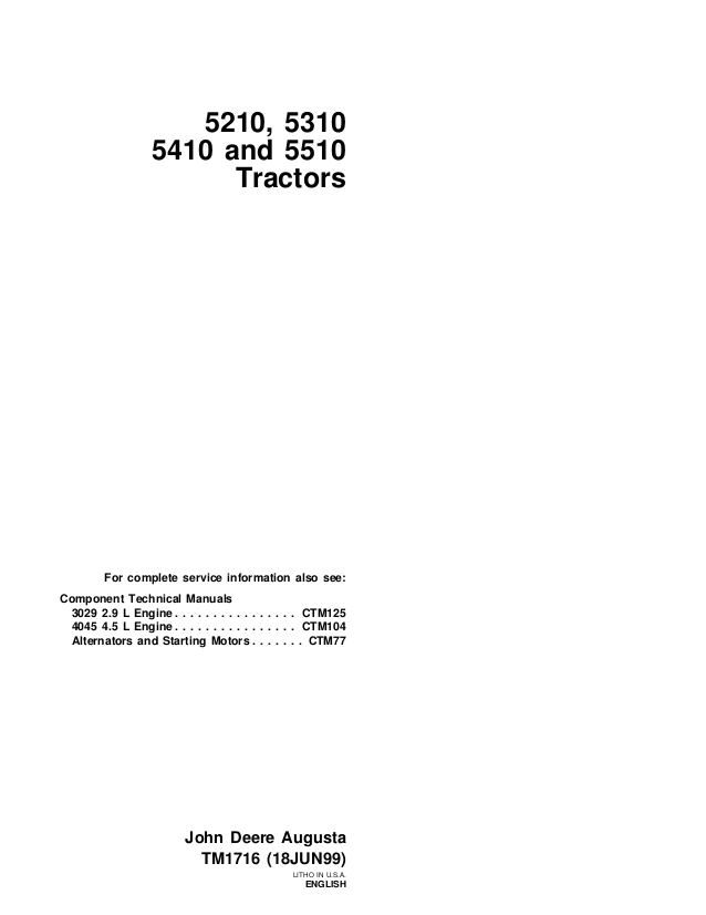 John Deere 210 Wiring Diagram John Deere 5310 Tractor Service Repair Manual