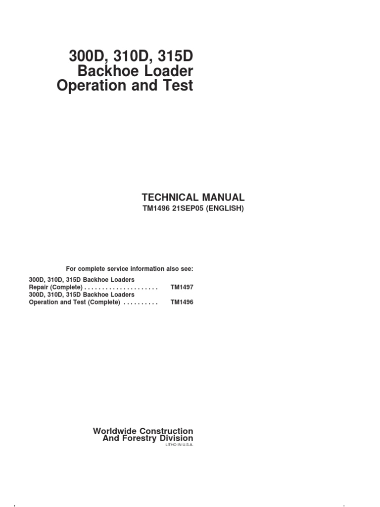 John Deere 310d Backhoe Wiring Diagram 310d Tm1496 Loader Equipment Transmission Mechanics John Deere 310d Backhoe Wiring Diagram 310d Tm1496 Loader Equipment Transmission Mechanics