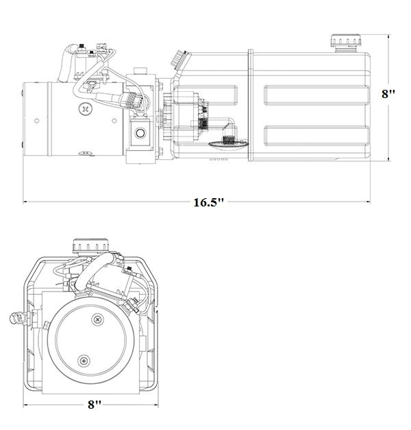 Kti Hydraulic Pump Wiring Diagram Kti Dc 4919 Hydraulic Hoist Pump Single Acting Power Up Gravity