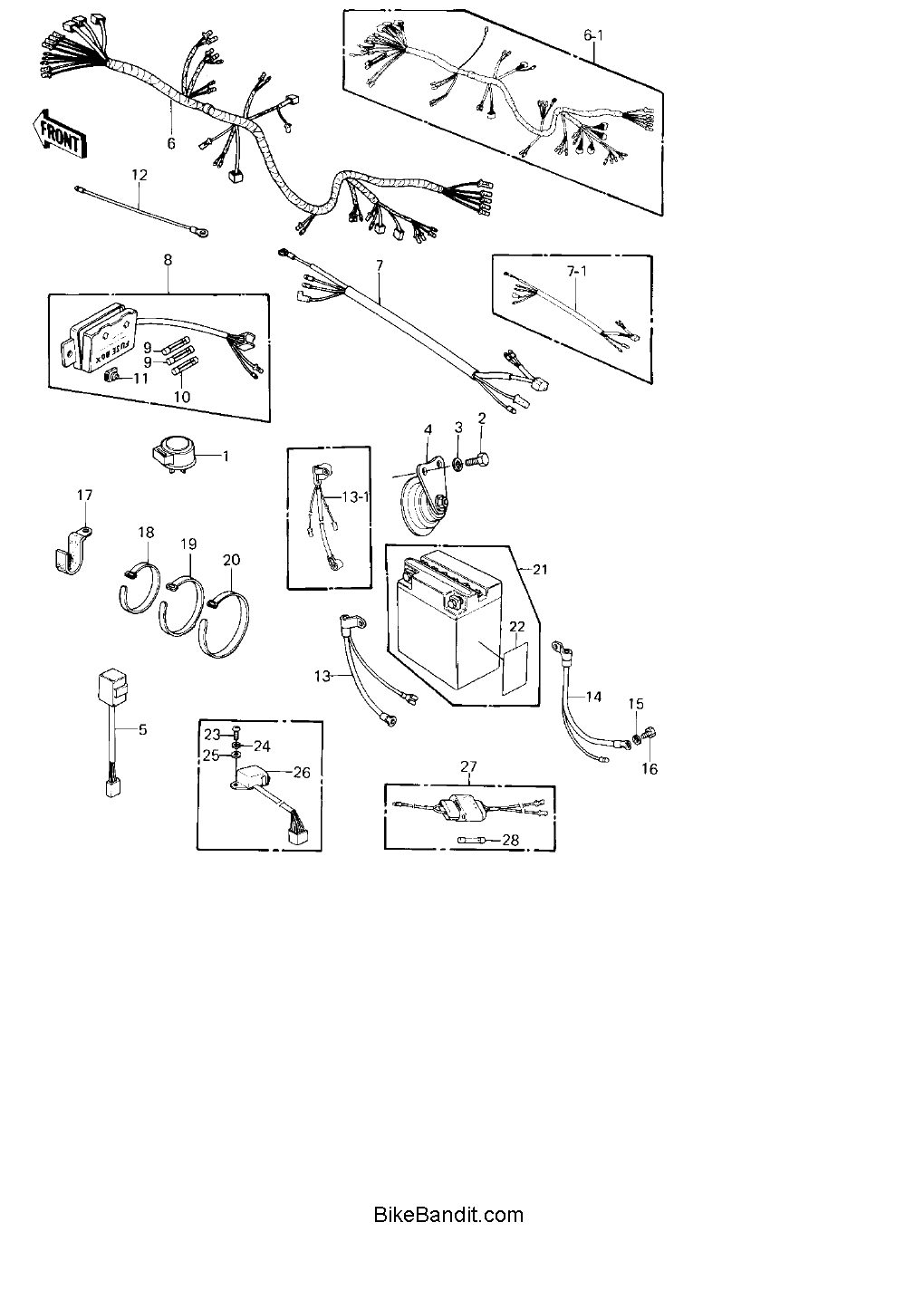 Kz550 Wiring Diagram 1980 Kawasaki Kz550 Standard Kz550a Chassis Electrical Equipment Kz550 Wiring Diagram 1980 Kawasaki Kz550 Standard Kz550a Chassis Electrical Equipment
