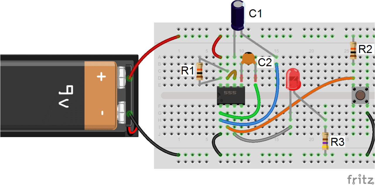 Led Load Resistor Wiring Diagram 555 Timer Basics Monostable Mode Led Load Resistor Wiring Diagram 555 Timer Basics Monostable Mode