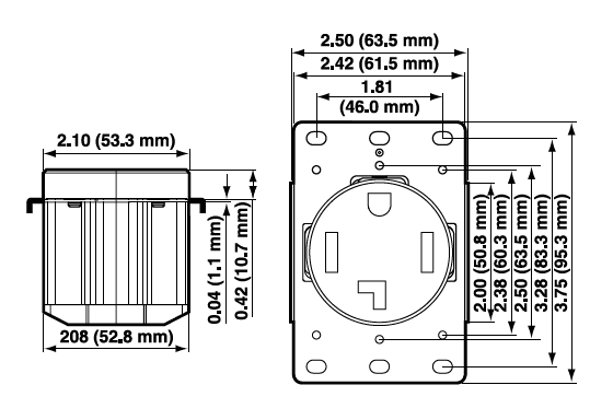 Leviton Nema 10 30r Wiring Diagram 5372 30 Amp Nema 6 30r Flush Mtg Receptacle In Black Leviton Leviton Nema 10 30r Wiring Diagram 5372 30 Amp Nema 6 30r Flush Mtg Receptacle In Black Leviton