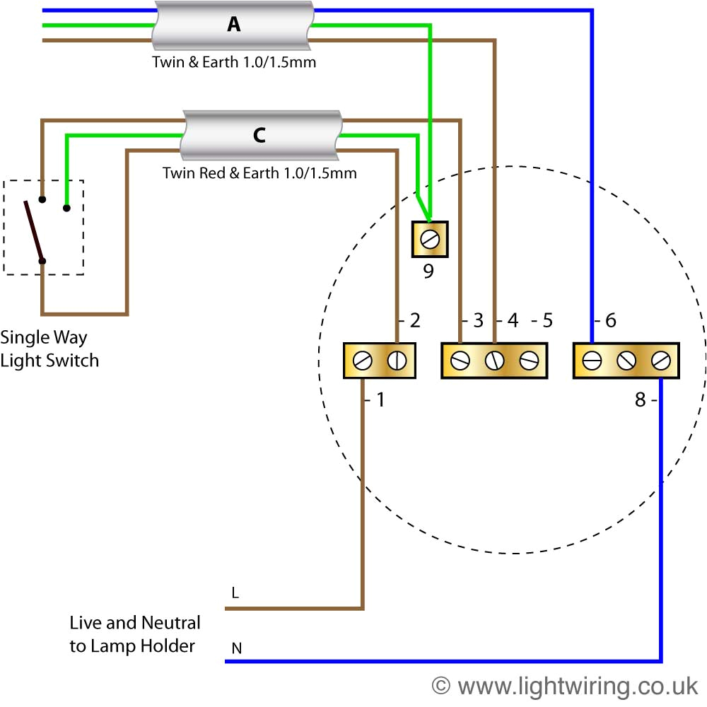 Lighting Wiring Diagram Uk Wiring Diagrams for Lighting Circuits E2 80 93 Junction Box Method