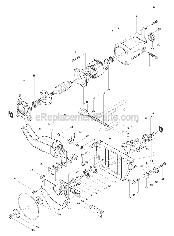 Makita 2703 Wiring Diagram Makita Table Saw 2708 Ereplacementparts Com Makita 2703 Wiring Diagram Makita Table Saw 2708 Ereplacementparts Com