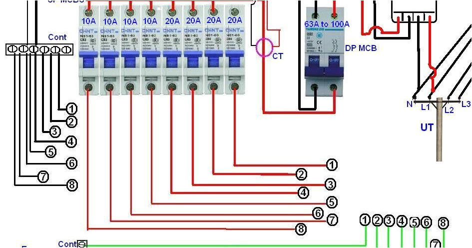 Mccb Wiring Diagram Distribution Board Schematic Wiring Diagram Centre