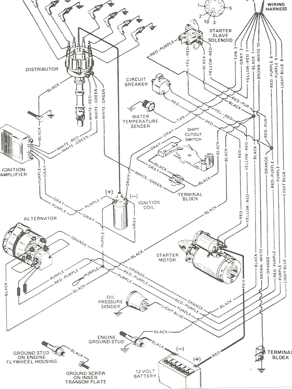 Mercruiser 5.7 Starter Wiring Diagram Mercruiser Wire Diagram Manual E Book