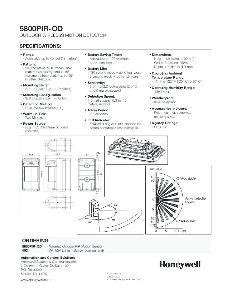 Motion Sensor Light Switch Wiring Diagram Honeywell Manual thermostat Wiring Diagram Of Honeywell Light Switch