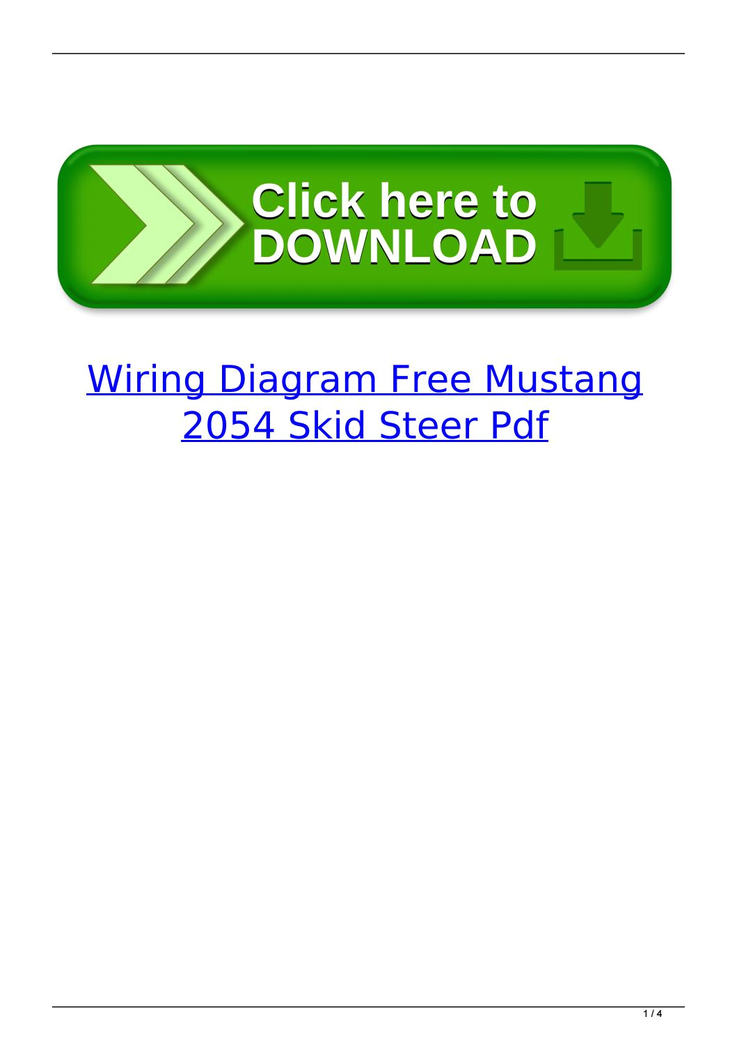 Mustang 2054 Wiring Diagram Mustang Skid Steer Wiring Diagram Wiring Library