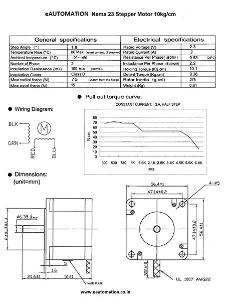 Nema 23 Stepper Motor Wiring Diagram Eautomation Shop Stepper Motor 10kg Cm Nema 23 4 Wire Bipolar Nema 23 Stepper Motor Wiring Diagram Eautomation Shop Stepper Motor 10kg Cm Nema 23 4 Wire Bipolar