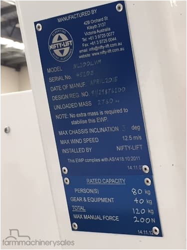 Niftylift 120 Wiring Diagram Elevating Work Platforms for Sale In Queensland Australia Niftylift 120 Wiring Diagram Elevating Work Platforms for Sale In Queensland Australia