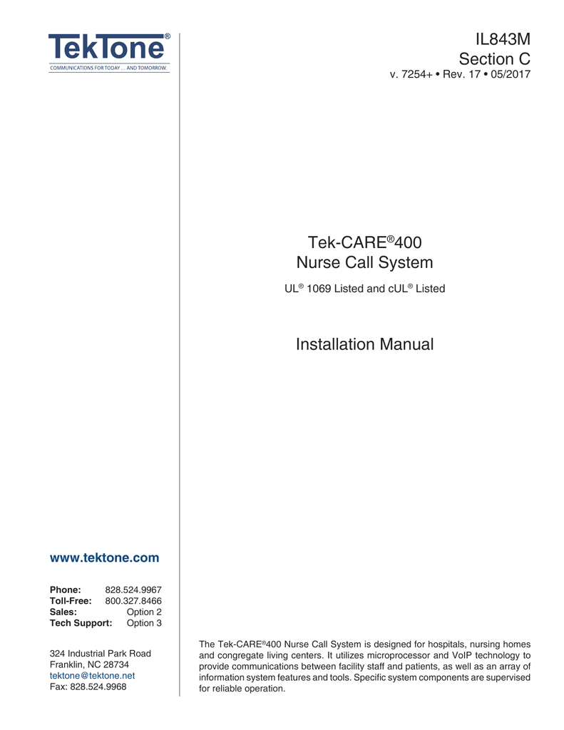 Nurse Call Wiring Diagram Tek Carea 400 Nurse Call System Installation Manual Manualzz Com Nurse Call Wiring Diagram Tek Carea 400 Nurse Call System Installation Manual Manualzz Com