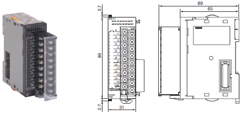 Omron Id211 Wiring Diagram Cj1w Id Ia Cj Series Input Units Dimensions Omron Industrial