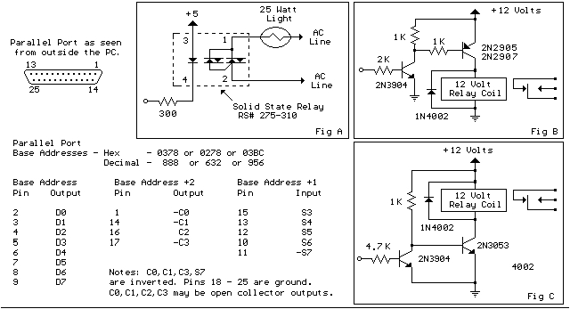 Parallel Port Wiring Diagram Parallel Port Lamp Faders Rf Transmitters Parallel Port Wiring Diagram Parallel Port Lamp Faders Rf Transmitters