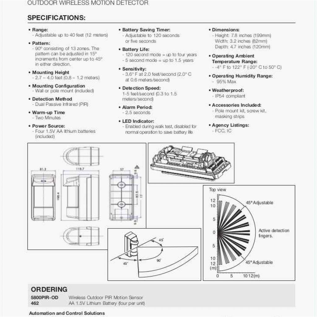 Pir Sensor Light Wiring Diagram Honeywell Co2 Sensor Wiring Diagram Sample