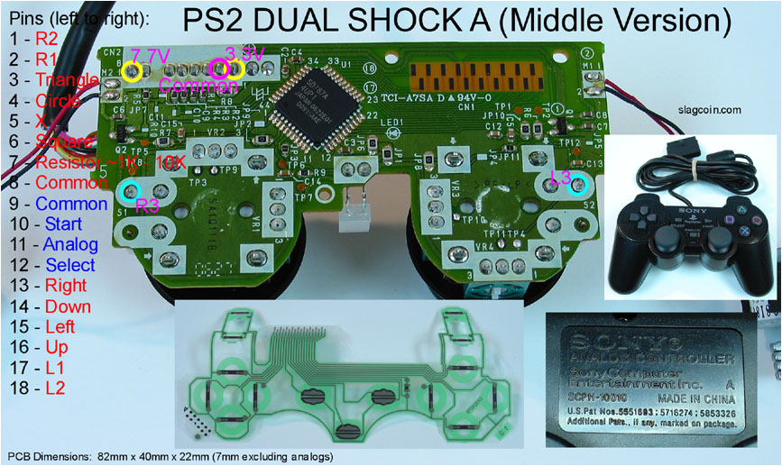 Ps2 Controller Wiring Diagram Joystick Controller Pcb and Wiring Ps2 Controller Wiring Diagram Joystick Controller Pcb and Wiring