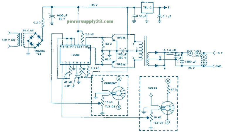 Psu Wiring Diagram isolated Feedback Smps 5vdc 1 5a Power Supply Circuits atx In