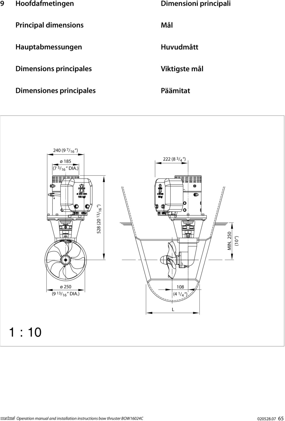 Ql Bow Thruster Wiring Diagram Bow16024c 160 Kgf A 250 Mm Pdf
