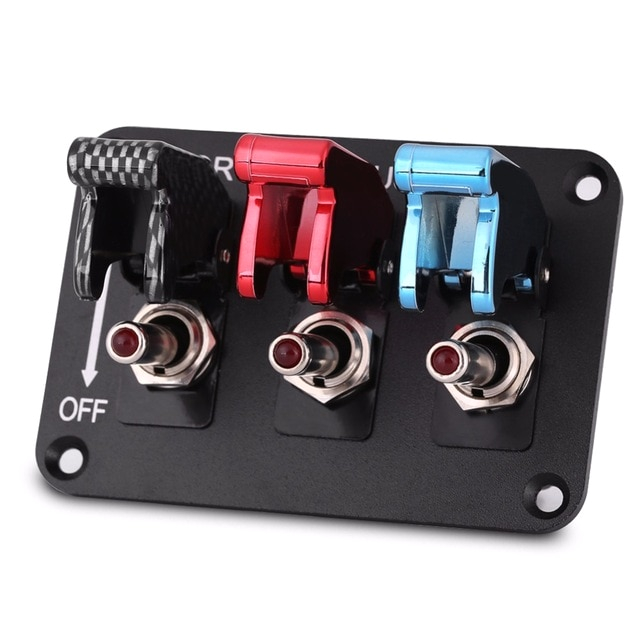 Race Car Switch Panel Wiring Diagram Us 24 22 2017 New 12v 3 Group toggle Switch Panel for Racing Car Carbon Fiber Red Blue Racing Car Switch Panel In Car Switches Relays From
