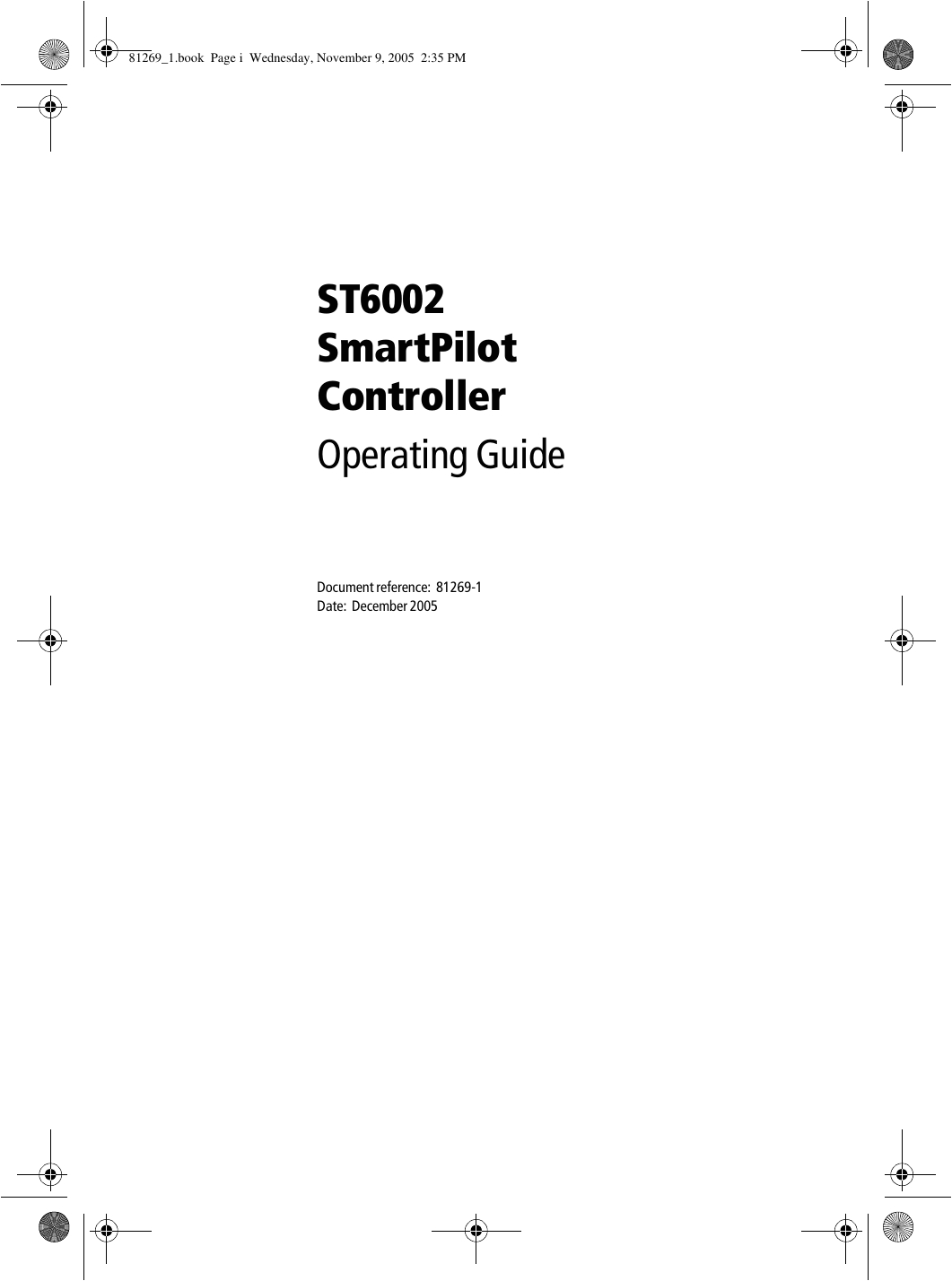 Raymarine Smartpilot Wiring Diagram Raymarine Smartpilot St6002 Operating Instructions 81269 1