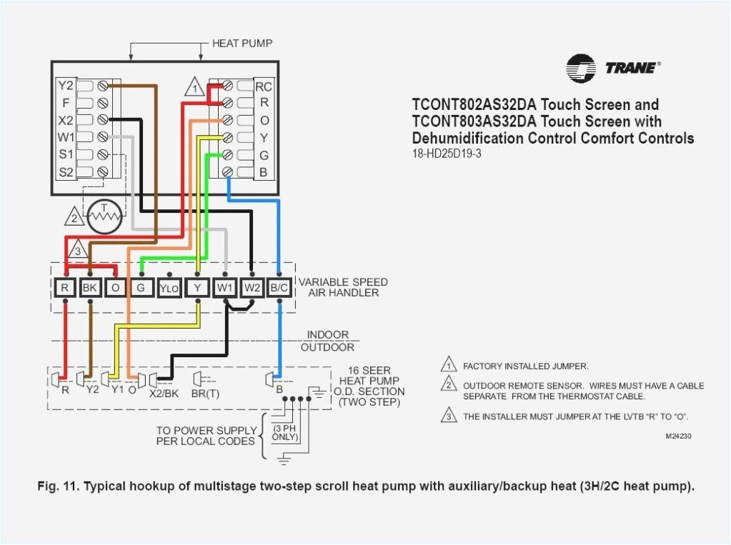 Refrigerator thermostat Wiring Diagram Trane Heat Pump thermostat Wiring Diagram Wiring Diagram Rows