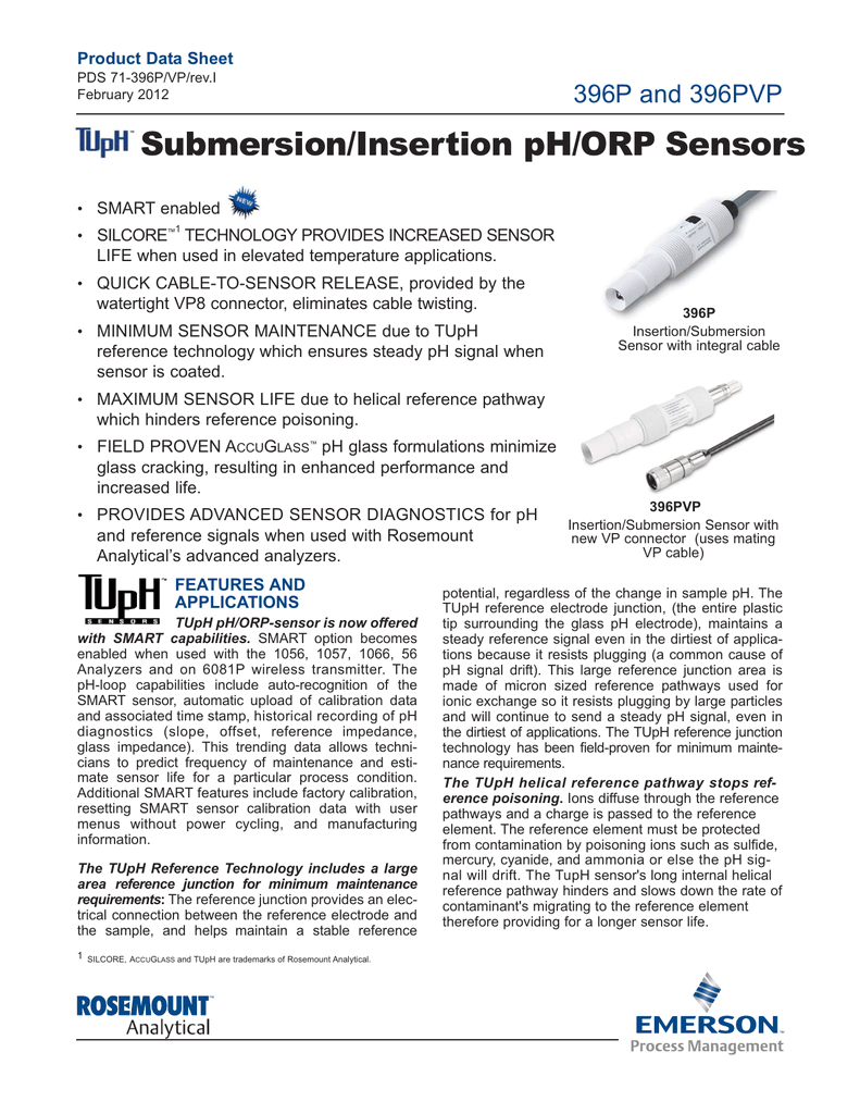 Rosemount Ph Probe Wiring Diagram Rosemount Analytical Model 396p 396pvp Tuph Ph orp Sensors Rosemount Ph Probe Wiring Diagram Rosemount Analytical Model 396p 396pvp Tuph Ph orp Sensors