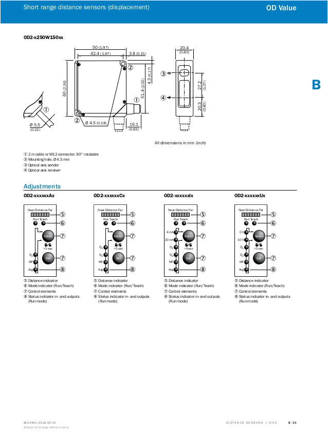 Sick Light Curtain Wiring Diagram Sick Distance Sensors