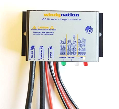 Solar Panel Charge Controller Wiring Diagram Amazon Com Windynation Waterproof 10a 12v solar Charge Controller