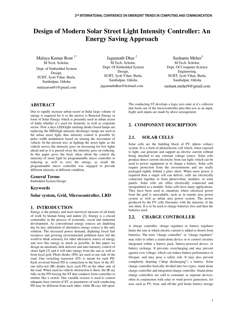 Solar Street Light Wiring Diagram Pdf Design Of Modern solar Street Light Intensity Controller An Solar Street Light Wiring Diagram Pdf Design Of Modern solar Street Light Intensity Controller An