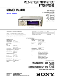 Sony Cdx F7710 Wiring Diagram Instrukcja Serwisowa sony Cdx F7750s Radioodtwarzacz Cd Sony Cdx F7710 Wiring Diagram Instrukcja Serwisowa sony Cdx F7750s Radioodtwarzacz Cd