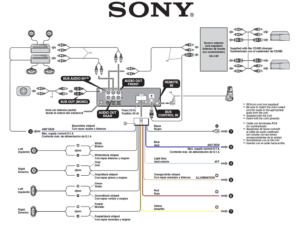 Sony Cdx Gt330 Wiring Diagram Xr6000 sony Car Audio Wiring Wiring Diagram Img