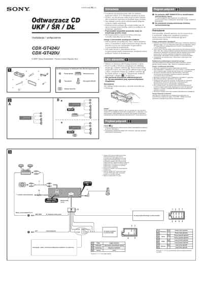 Sony Cdx Gt420u Wiring Diagram sony Cdx Gt420 Install Car Radio Download Manual for Free now