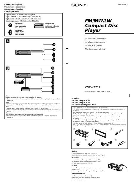 Sony Cdx Gt930ui Wiring Diagram sony Cdx 4270r Manuale D istruzioni Pdf Manualsmania Sony Cdx Gt930ui Wiring Diagram sony Cdx 4270r Manuale D istruzioni Pdf Manualsmania