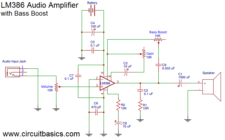 Speaker Volume Control Wiring Diagram Audio Amplifier with Dc Volume Control Circuit Schematic Extended
