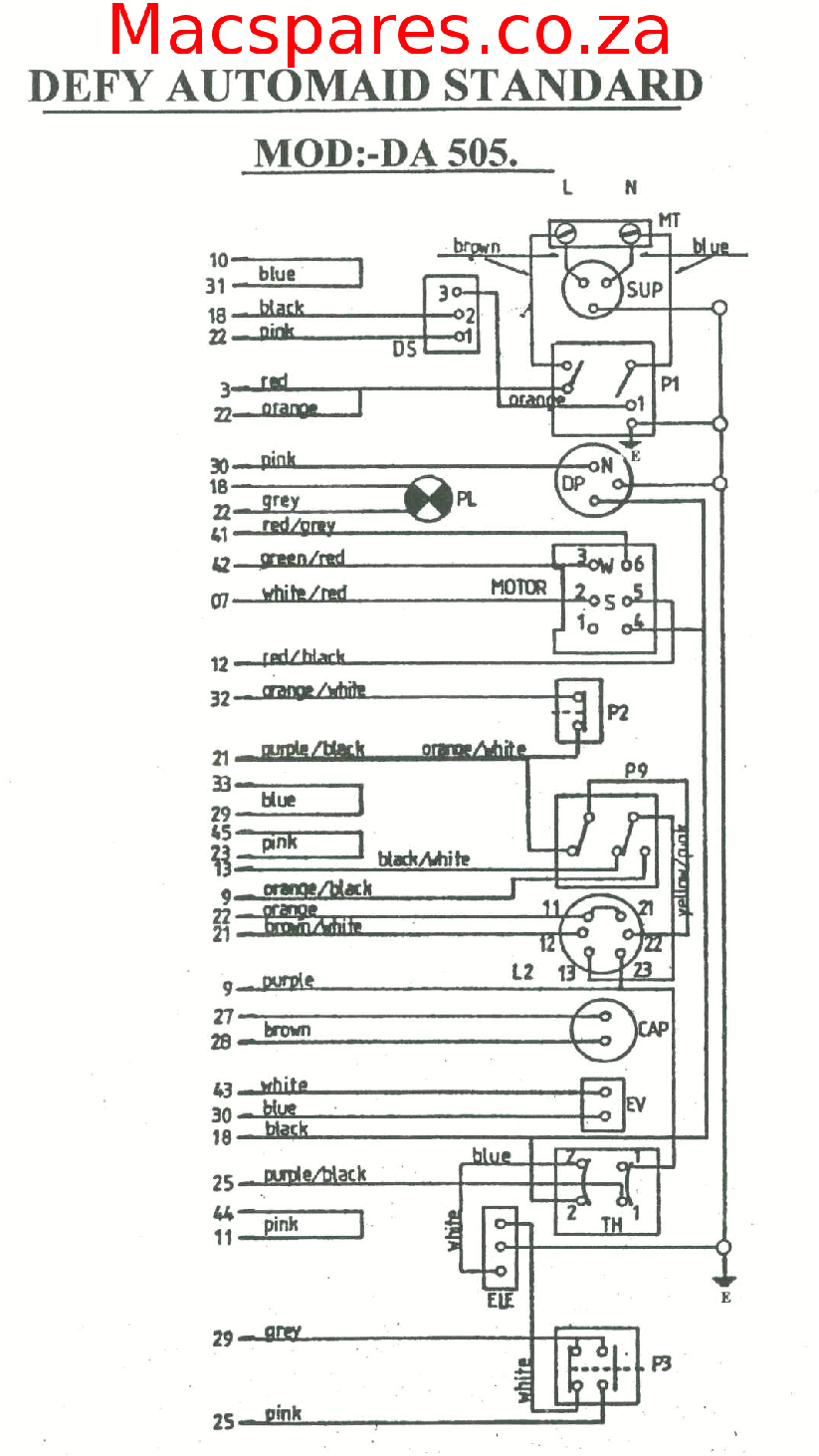 Spin Dryer Motor Wiring Diagram Wiring Diagrams Washing Machines Macspares wholesale Spare