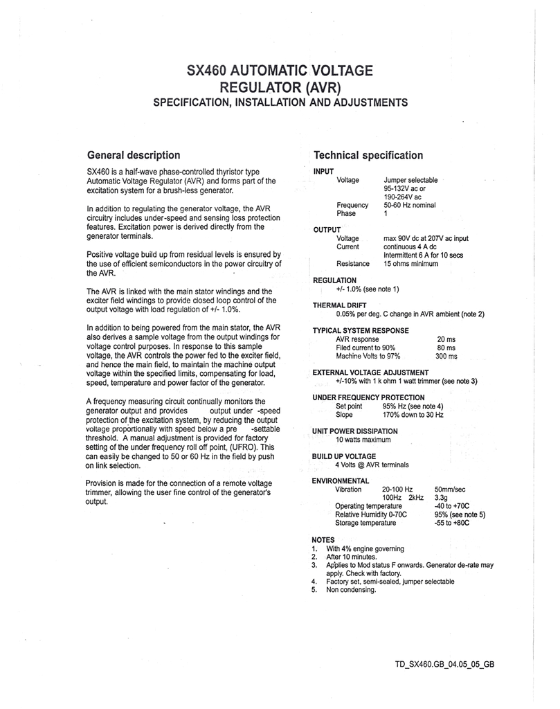 Stamford Avr as440 Wiring Diagram Sx460 Automatic Voltage Regulator Manualzz Com Stamford Avr as440 Wiring Diagram Sx460 Automatic Voltage Regulator Manualzz Com