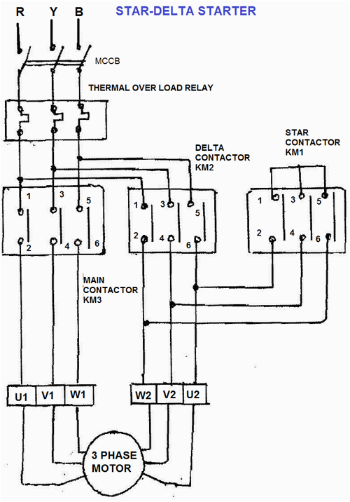 Star Delta Wiring Diagram Star Delta Motor Starter Explained In Details Eep