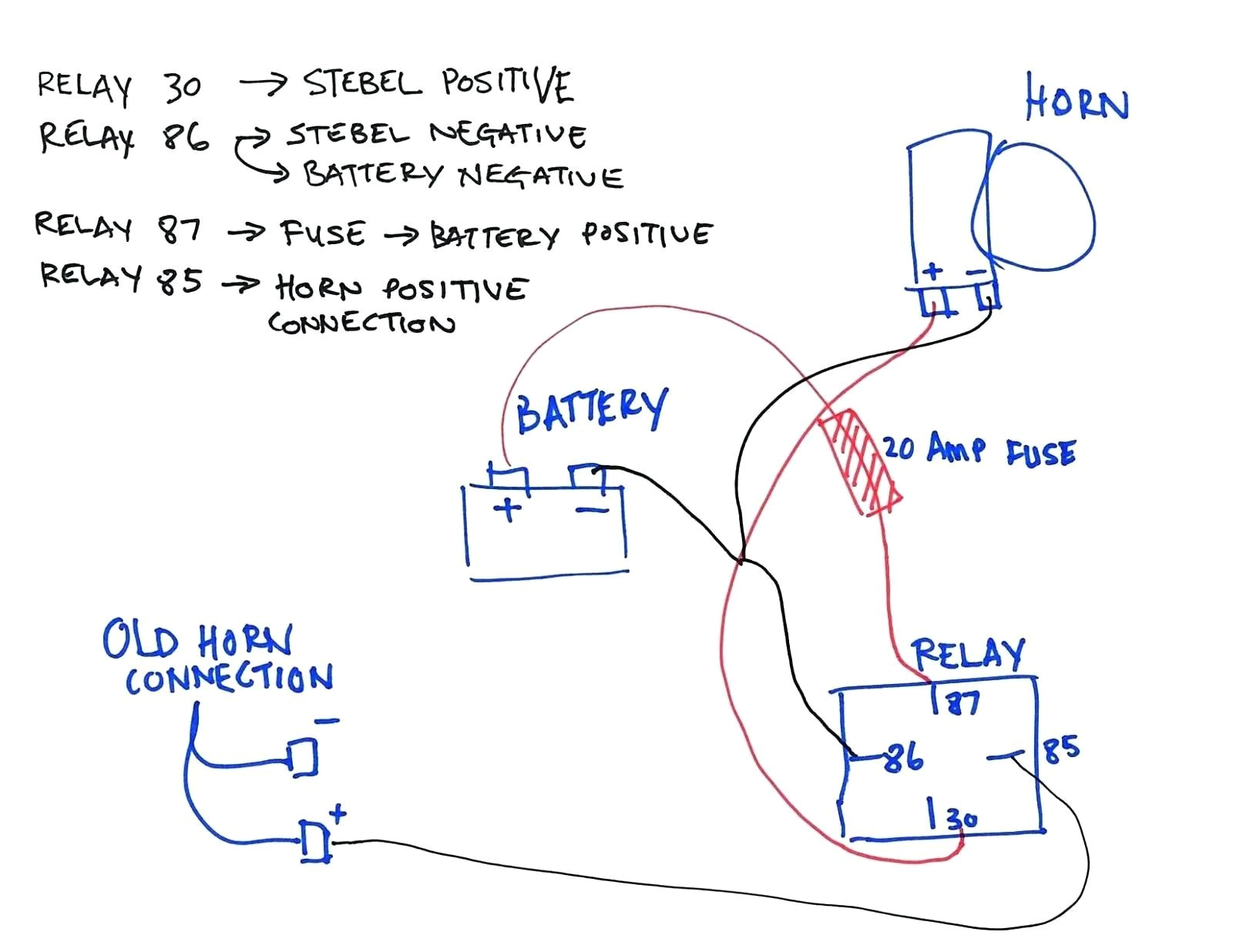 Stebel Air Horn Wiring Diagram Car Horn Relay Wiring Schematic Wiring Diagram Expert