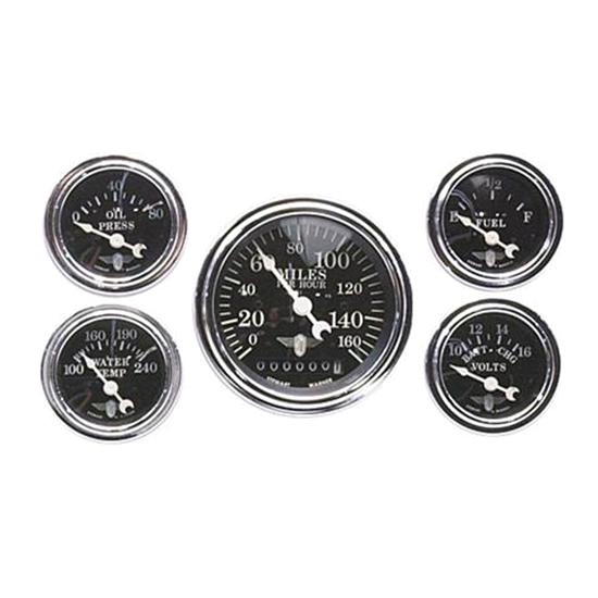 Stewart Warner Speedometer Wiring Diagram Stewart Warner 82229 Wings Five Gauge Set Electric Black Face