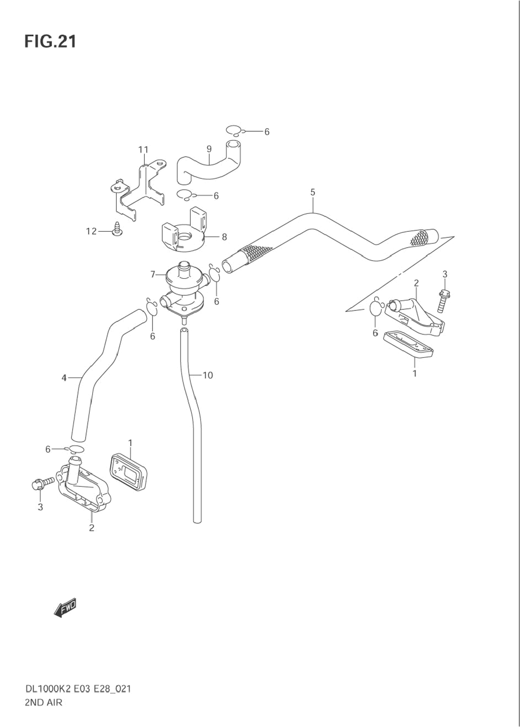Suzuki Dl1000 Wiring Diagram 2004 Suzuki V Strom 1000 Dl1000 2nd Air Parts Best Oem 2nd