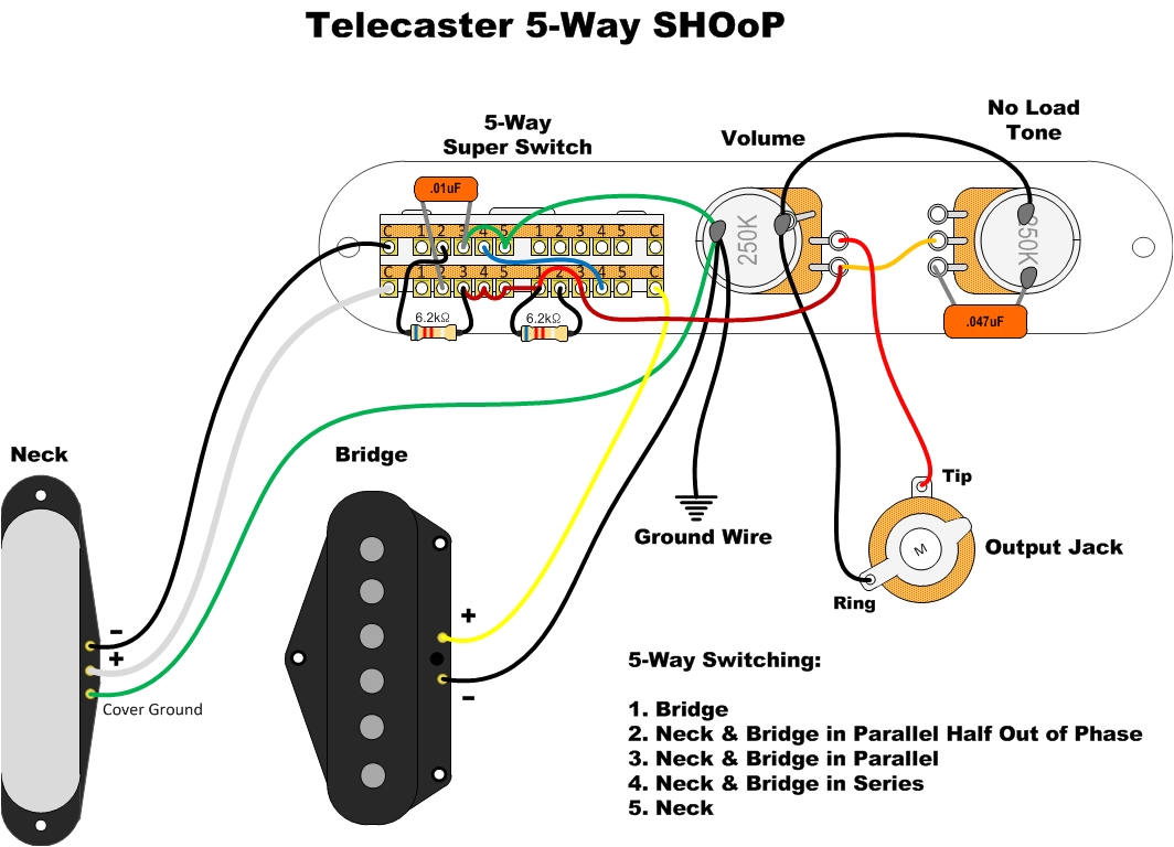 Telecaster 4 Way Switch Wiring Diagram Analog Man Jim Weider Big T Telecaster Neck Pickup