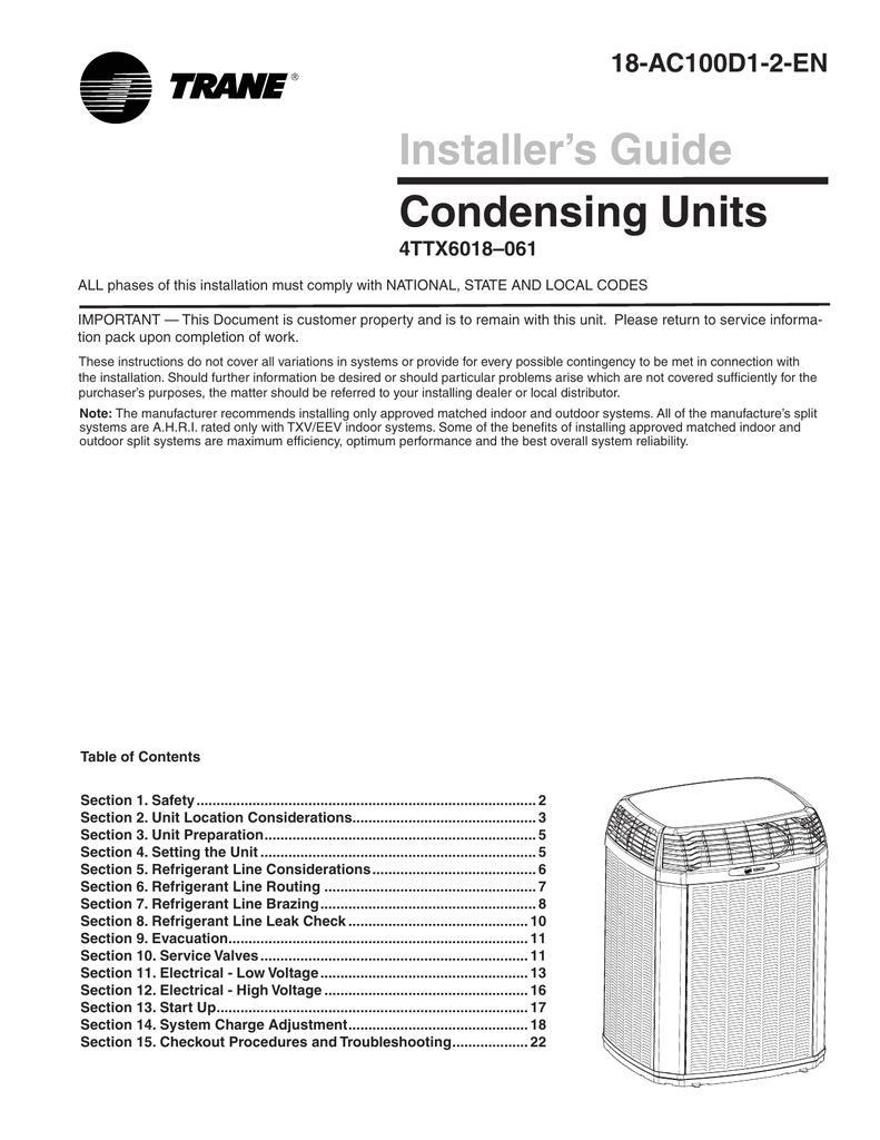 Trane Xl16i Wiring Diagram Trane Xl16i Install Manual Manualzz Com