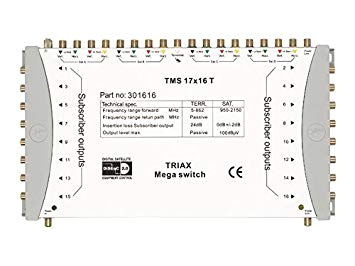 Triax Multiswitch Wiring Diagram Triax Tms 17 X 16 T Cascade Multiswitch Amazon Co Uk Electronics
