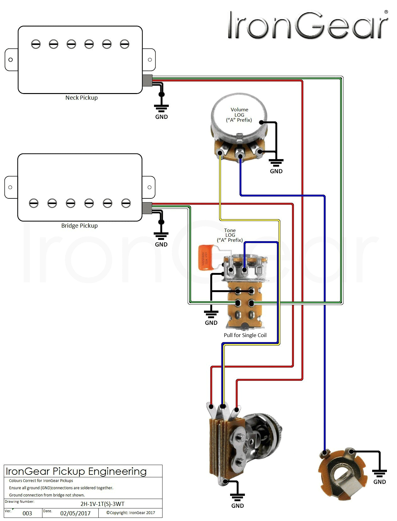 Two Humbucker Wiring Diagram Guitar Two Pickup Wiring Diagram Wiring Diagram Blog